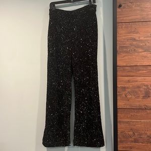 Express black sequined pants